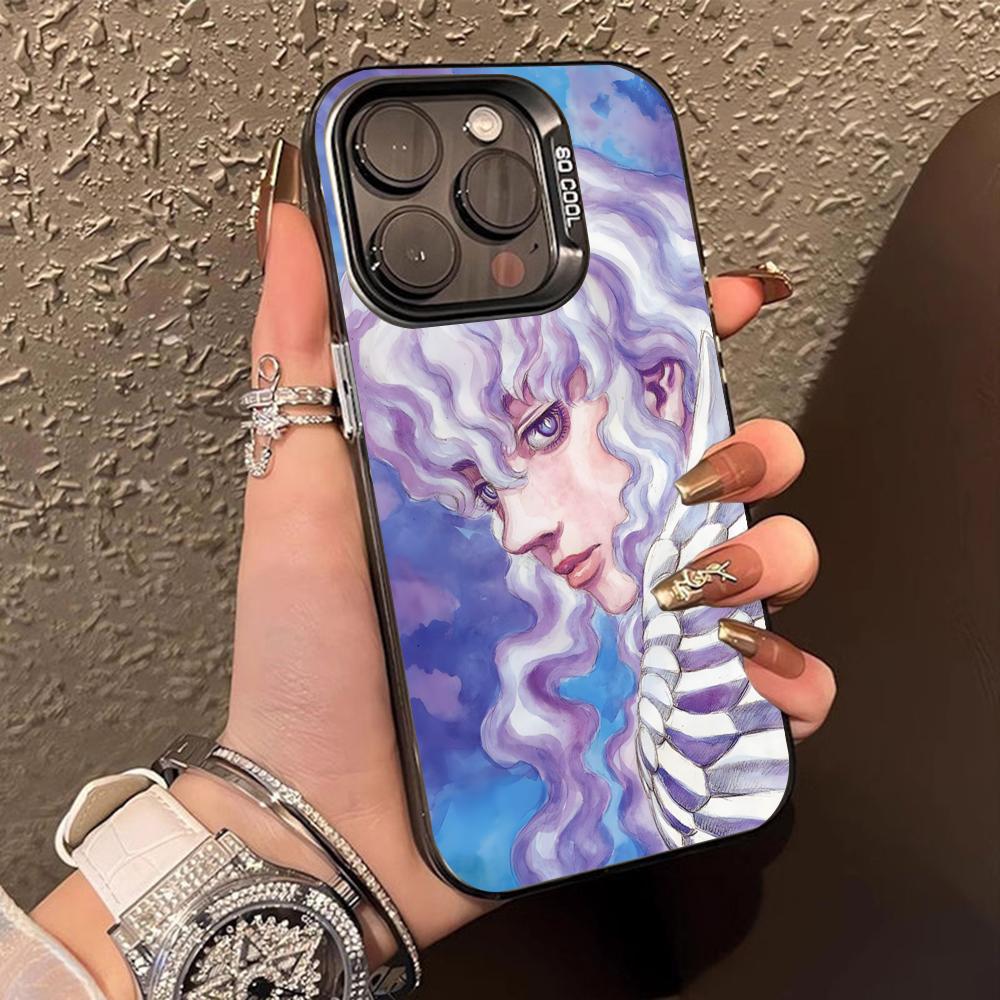 Anime Griffith Handyhülle für iPhone 17 16 15 14 13 12 11 X XR XS Air Pro Max Plus Schwarze Bunte Silberne Hülle