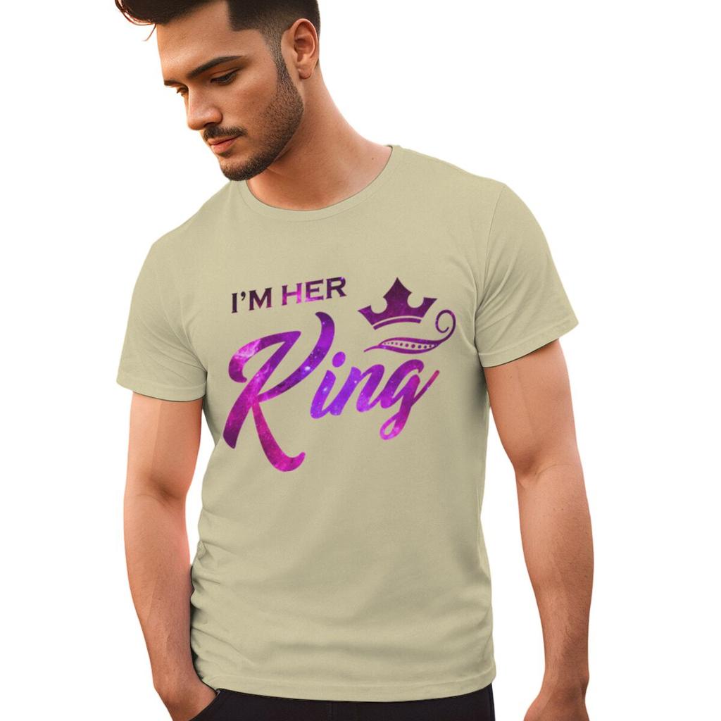 Vintage Starry Sky Style Im His QueenHer King T Shirt Women Men Fashion Crown Matching Tshirt Sweet Valentine Gifts Tshirts