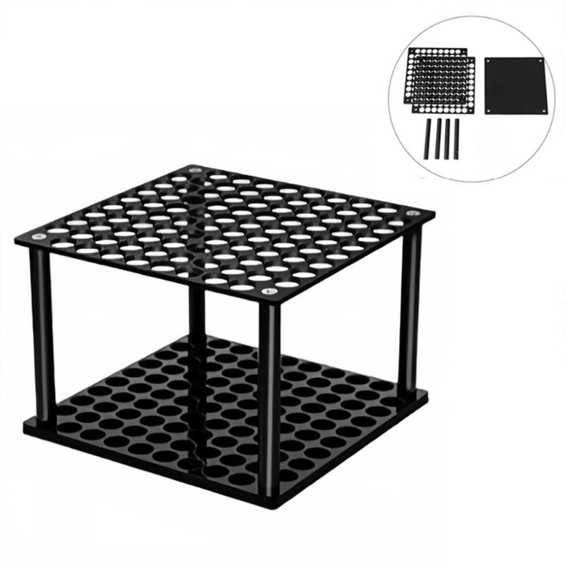 Large Capacity Clear/Black Acrylic Pen Holder For Artists Crafters With 96 Hole Easy Assembly Multipurpose Pen Holder