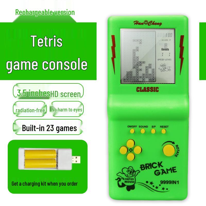 Classic Nostalgic Tetris Game Console for Children - Educational Retro Handheld Toy Gift