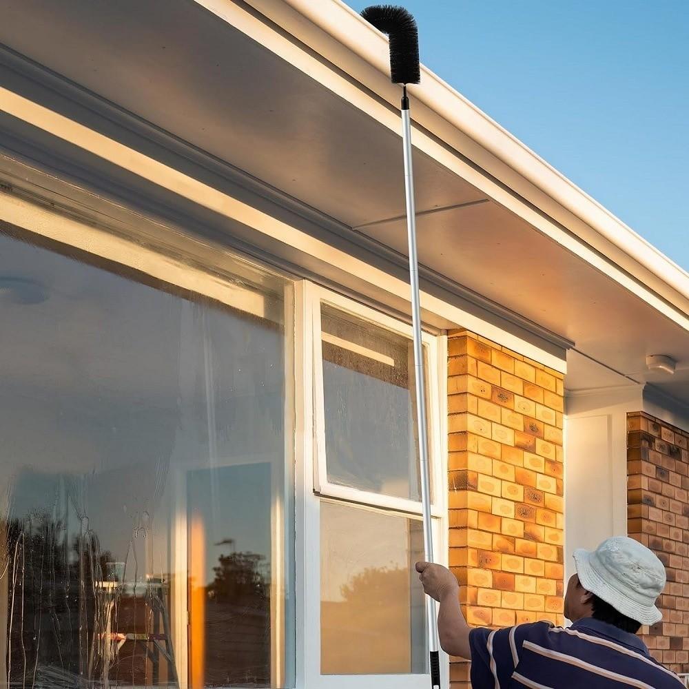 Bendable Head Roof Gutter Cleaner Extendable Balcony Gutter Brush  Roof Maintenance