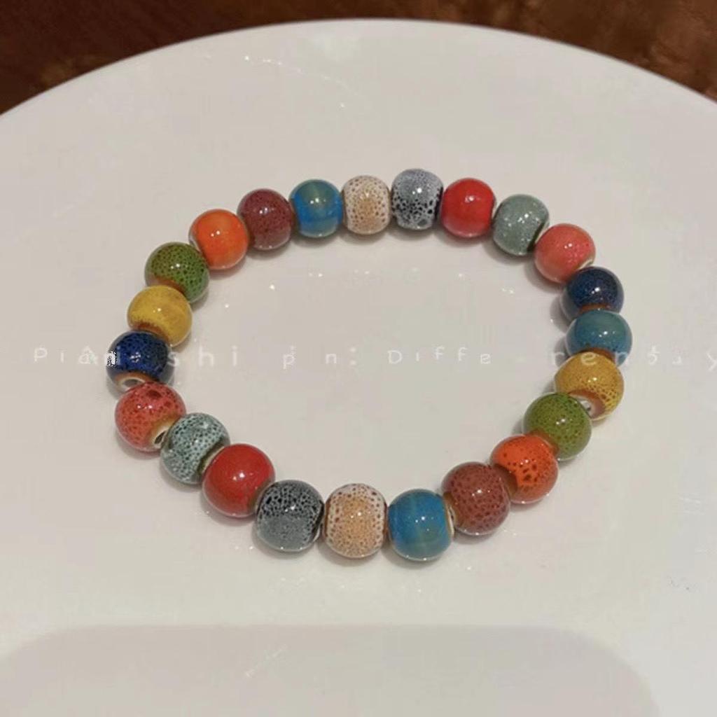 Summer 2023 Handmade Ceramic Beaded Bracelet In New Chinese Ethnic Style for Women