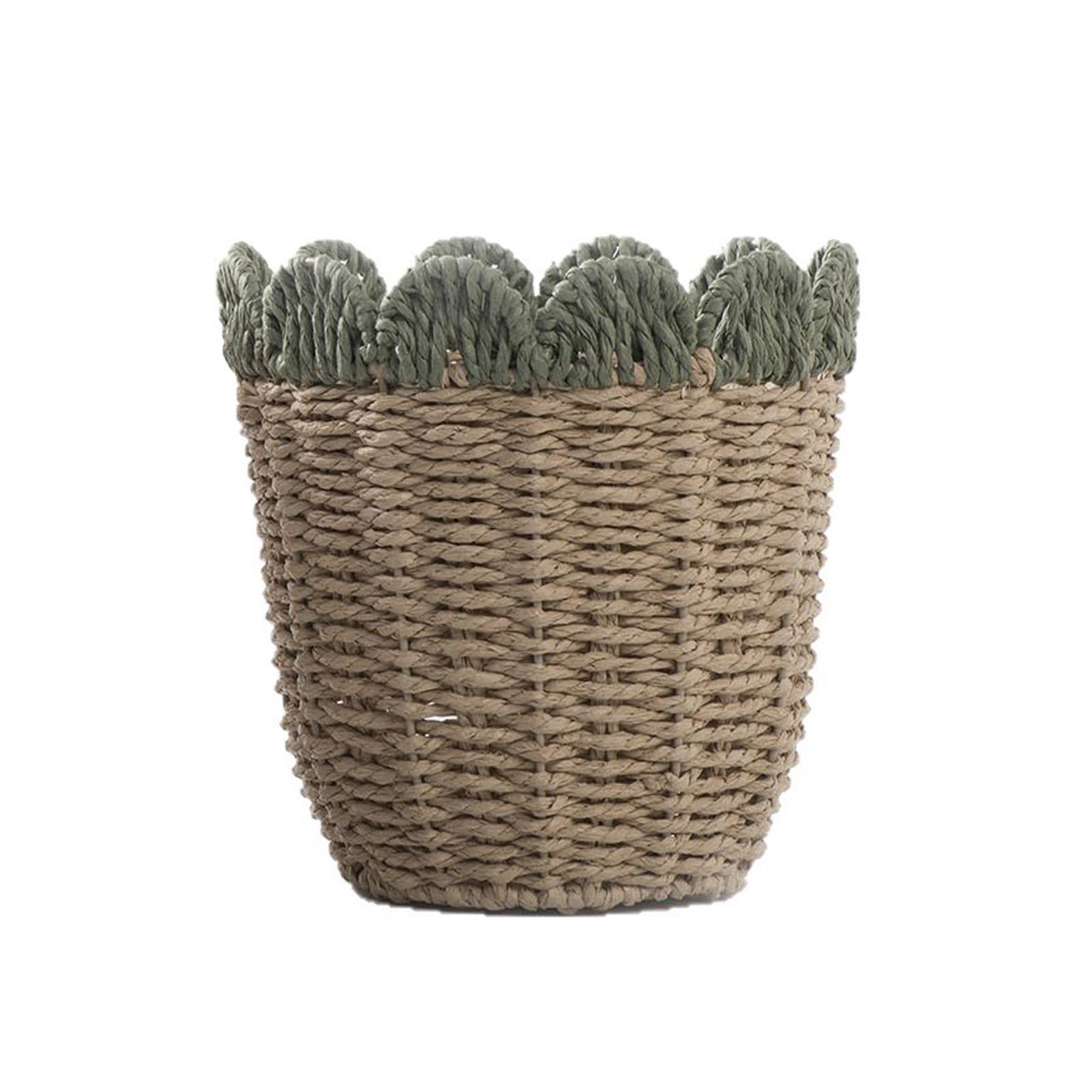 Hand-woven Indoor Decorative Storage Baskets And Desktop Clutter Storage Baskets One Size зелёный 1890₽