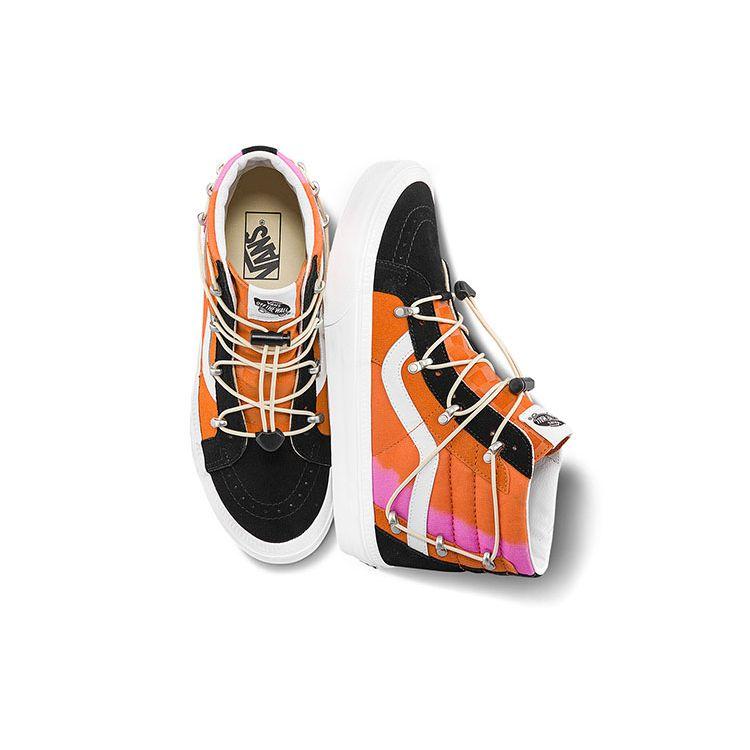 Vans Sk8 Echo Dx High Top Skate Shoes Unisex Sneakers Orange White VN0A7Q5OY8J