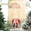 Weihnachtsmann mit Musikalischer Puppe, Weihnachtsmann, Kletterleiter, Perlen, Hängedekoration, elektrisches Kinderspielzeug für Weihnachtsbaum, Hochzeitsfeier