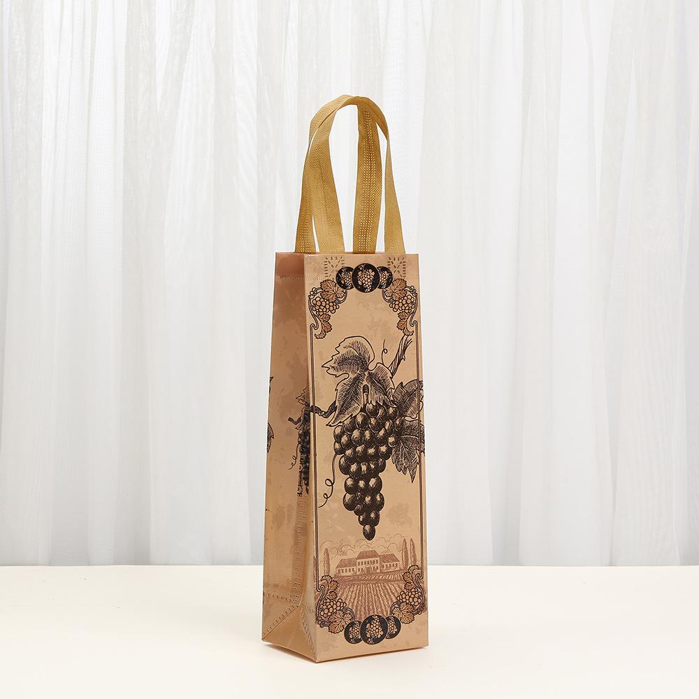 StoBag Wine Bottle Bags Gift Wrapping Bags Vintage Style Luxury Designer Bags Non Woven Packaging Bags for Sweets Party Favor