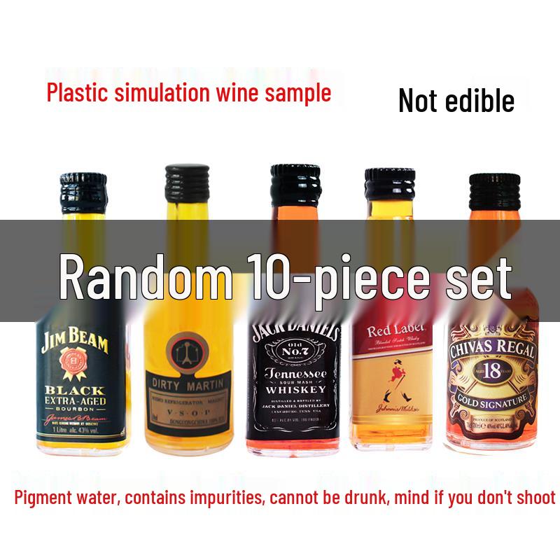 Godlike Dad Birthday Cake Decor: Mini Liquor Bottle Figurine and Plastic Drink Companion Accessories