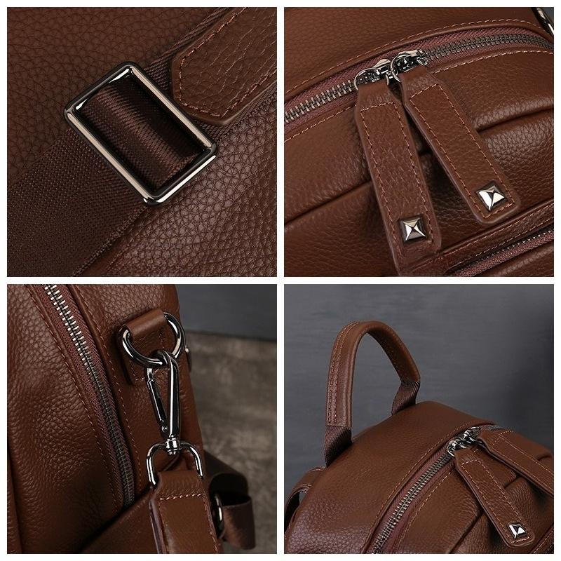 Der Rucksack ist modisch, hochwertig, von hoher Qualität, eine Pendlertasche aus Rindsleder mit großem Fassungsvermögen und ein Rucksack aus echtem Leder.