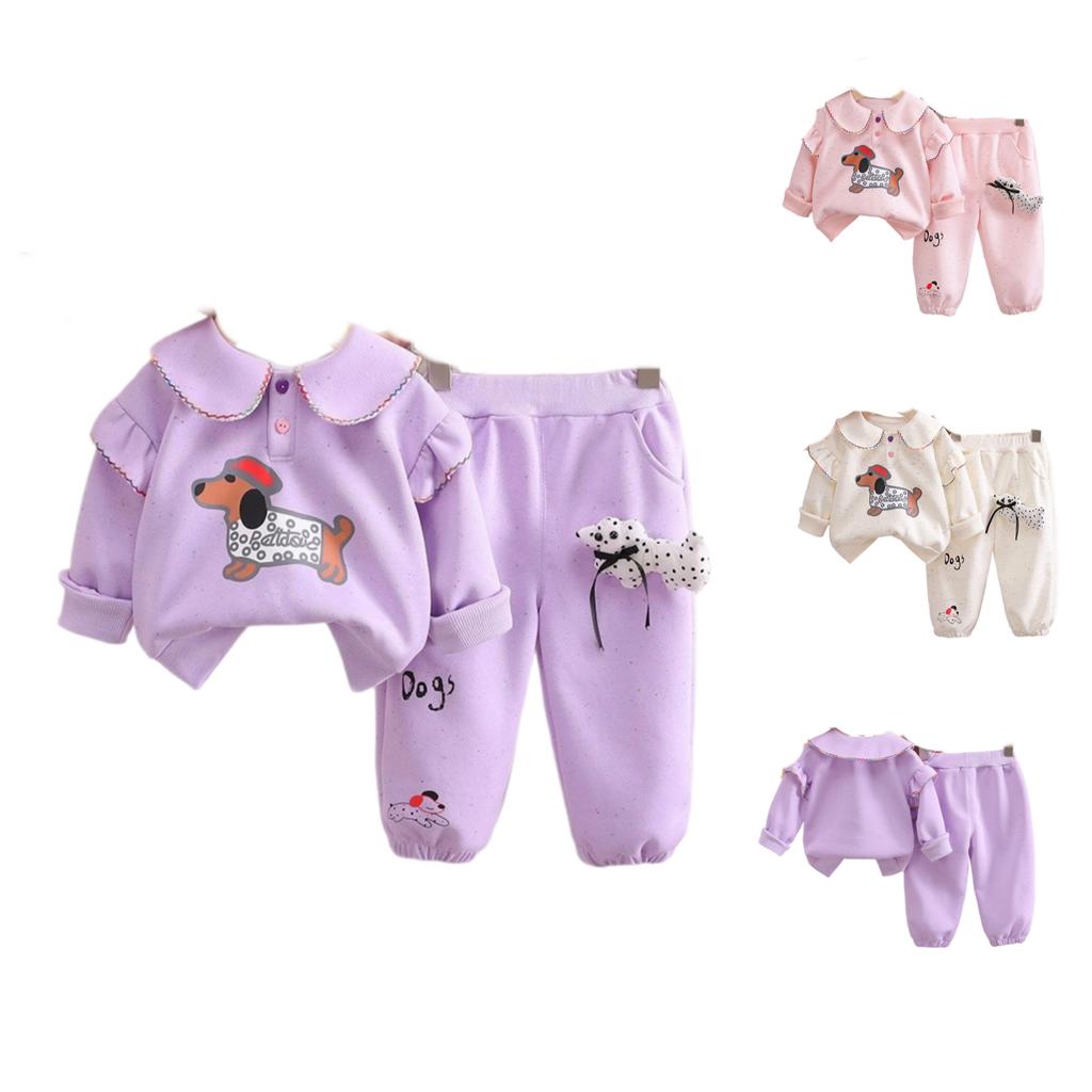 Kids Casual Long-Sleeve Set, Comfortable Daily Wear Outfits