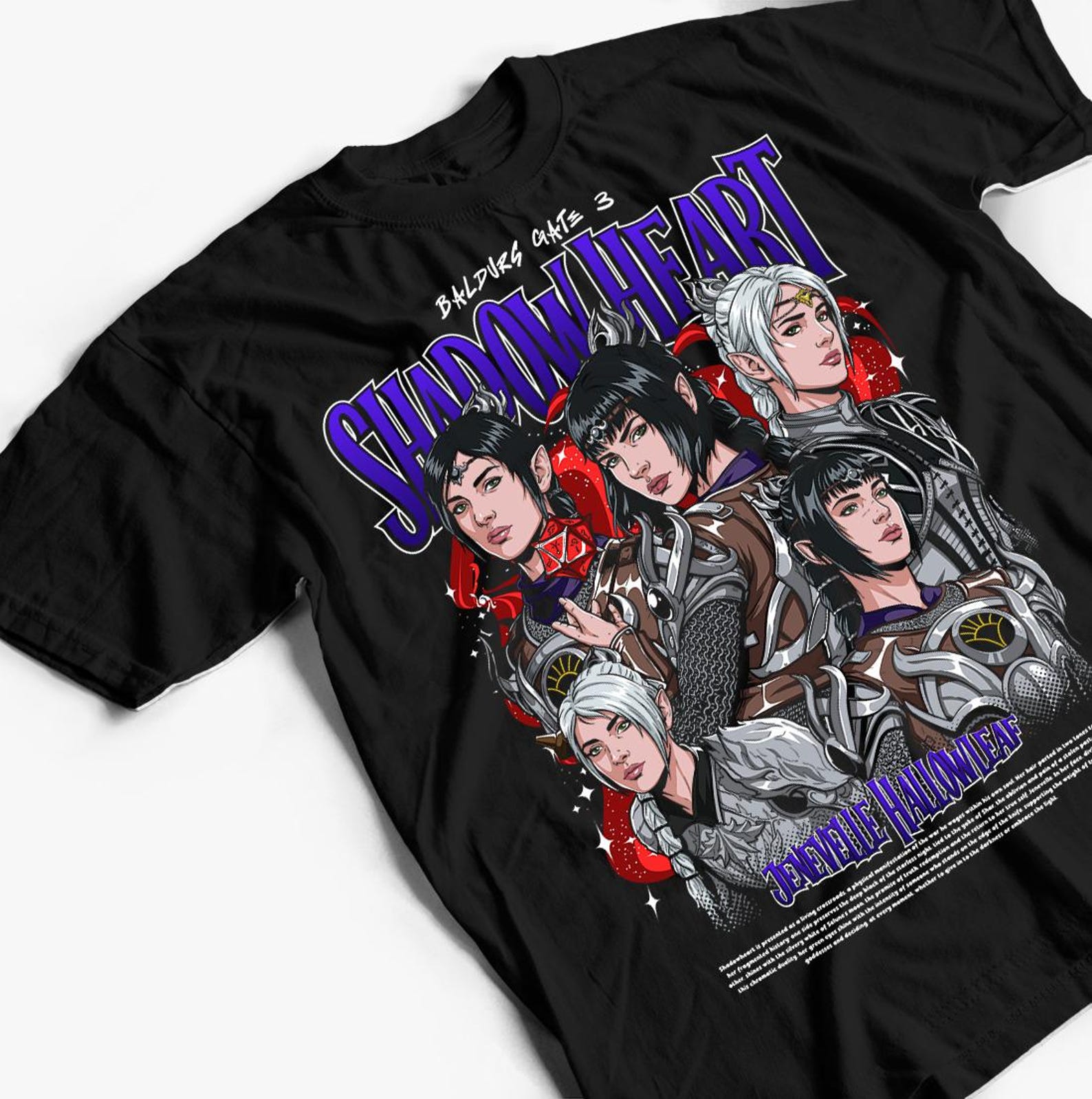 Shadowheart Baldur s Gate 3 T-Shirt, Videogame Waifu Shirt S