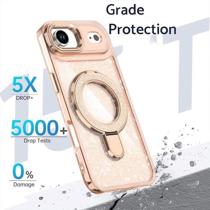 Coque de Protection - BOOLING - pour iPhone Air - Hybride avec Cercle Magnétique Doré - 2 Verres Trempés