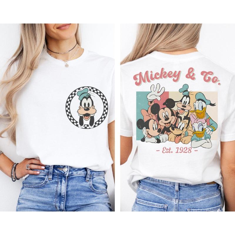 2026 Estate Amico di Mickey Grafica Maglietta Unisex Unisex Moda Cotone Qualità Casual Larga Manica Corta Classica Unisex