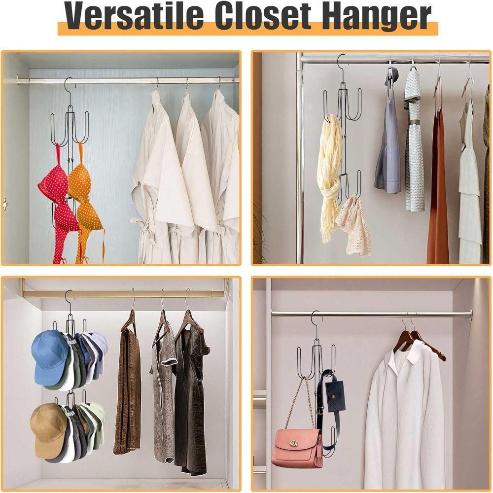 Faltbarer Metall-Huthaken 4 Haken Hängender Hutständer Praktischer Baseballkappen-Organizer Zuhause