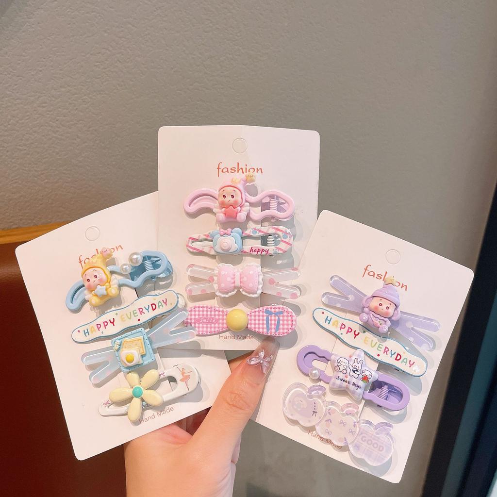 Children'S Hairpin Cute Cartoon Hair Accessories Little Girl Hairpin Headgear Baby Side Bangs Clip Love Clip Duck Bill Clip