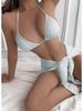 2025 European & American Backless Three-Piece Tie-Up Swimsuit