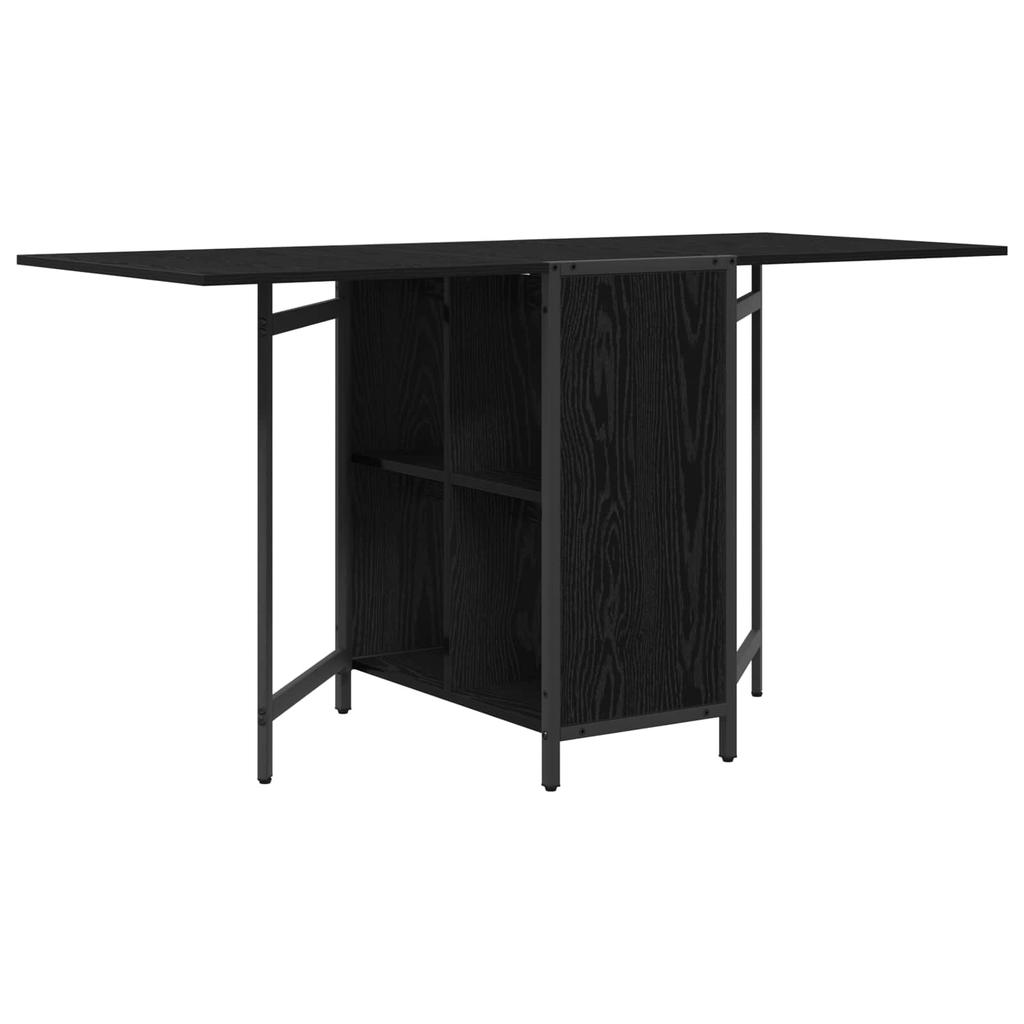 Dining Table 144 x 60 x 75 cm Particleboard Black Oak