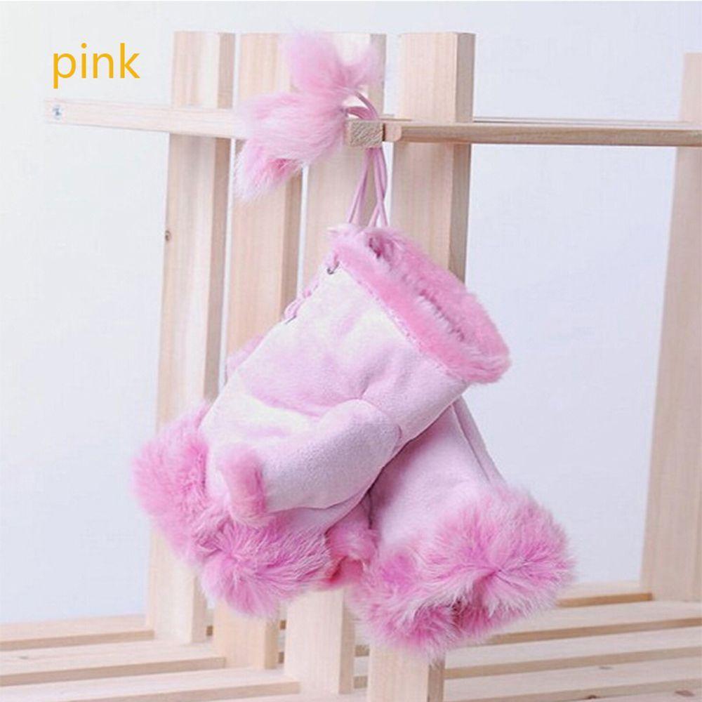Gift Lady New Genuine Color Soft Trim Wrist Warm Rabbit Fur Women Gloves Fingerless