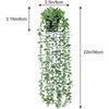 Hanging Datura Eucalyptus Wall Decoration with Faux Potted Plant and Flowers