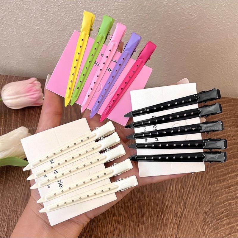 5 ksVícebarevných Dámských Pevných Vlasových Sponek do Salonu, Kuličkových Kulmovacích Sponek, Sponky na Make-up Bez Zmačkání Vlasů, Kadeřnické Stylingové Nástroje s Taštičkou, Profesionální