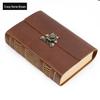 Handmade European Style Cowhide Sketchbook - Retro Traveler Diary Notebook (Thick Bound)