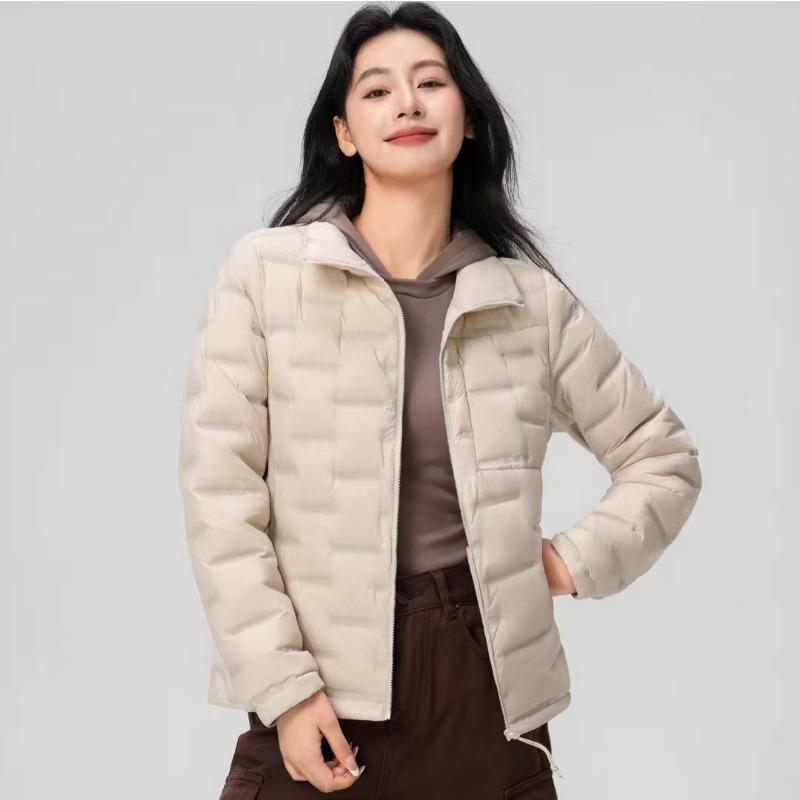 Down jacket women's autumn and winter new down light and thin good-looking fashion stand-up collar warm slim and thickened short jacket