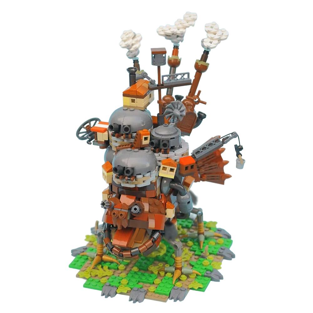 MOC Japanese Anime Castle Kit Building Blocks Cartoon Frog Castle Steampunk Castle Architecture Bricks Toy Adult Gift