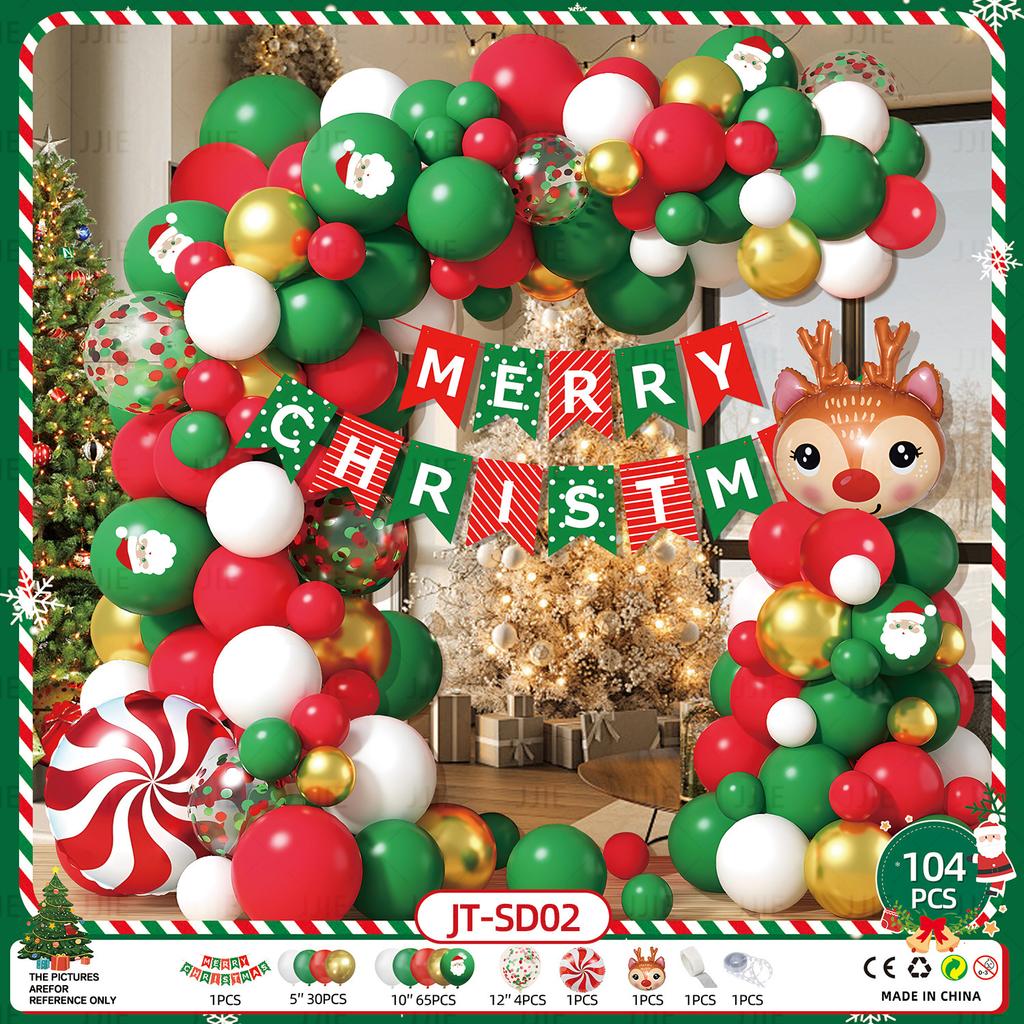 Xiyin Tiktok Temu Christmas Balloon Set Cane Elk Ornament Party