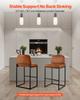 Bar Stool Set of 4, 68cm Counter Height Stools, Modern PU Leather Counter Barstool with Backrest, Metal Legs, Easy Assembly Armless Bar Chair, Island