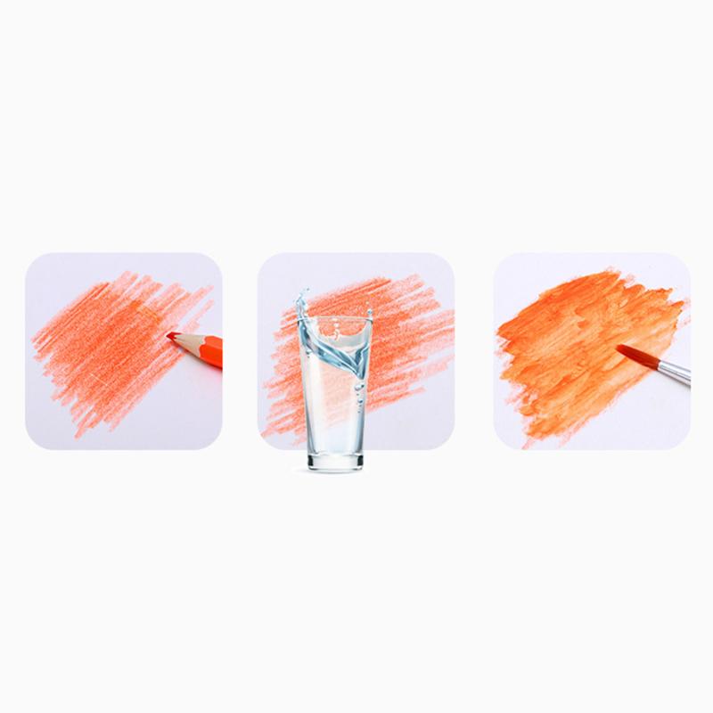 12 Color 4B Colored Water Soluble Pencils Multifunctional Drawing Sketching Color Pencil Set for Coloring Books