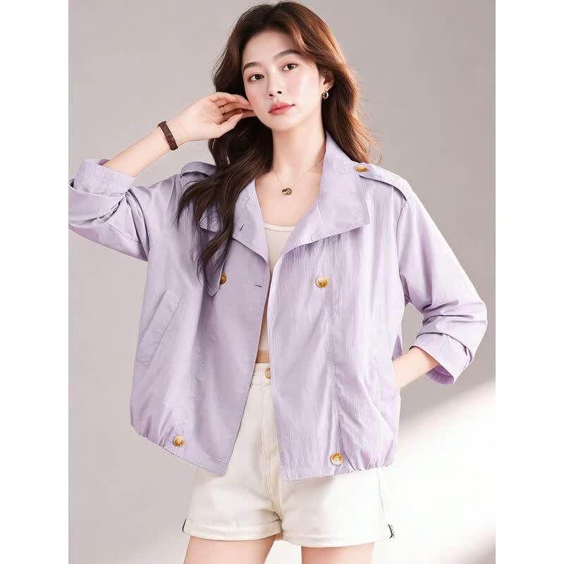 D.F.DEAR Women's Elegant Lapel Casual Jacket
