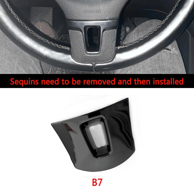 Für VW Golf 5 6 Jetta Bora Polo Passat B6 B7 Touran Tiguan CC Innenraum-Lenkradpanel-Abdeckung mit Carbon-Textur Schutzleiste