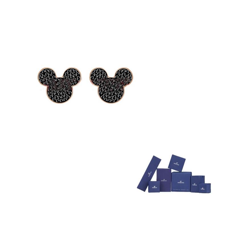 Swarovski Mickey Maus Ohrringe Damenohrringe Schwarz 5435137 Box (Random Color) black
