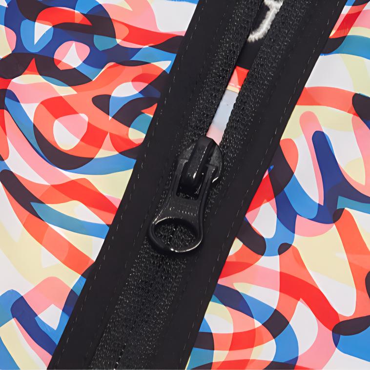 Puma X Mr Doodle Graffiti Print Contrast Half-Zip Stand Collar Jacket Men Jackets Red 530648-02