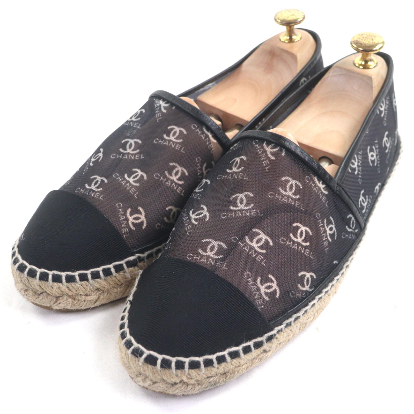 

Чудові еспадрильї CHANEL Slip-on з сітки з логотипом COCO, чорна сітка, чоловічі 42 G34673 Вживані