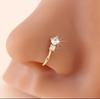 European and American Fashion Zirconia Nose Ring with U-shaped Clip for Women