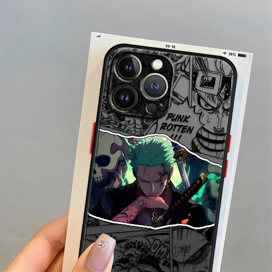 Funda Back Phone Cover Case for iPhone 17 Pro Max 7 8 SE 13 Mini XS XR 11 Air 15 14 16 Plus 12 One Piece Anime Luffy