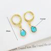 Vintage Stainless Steel Gold Plated Zircon Huggie Hoop Earrings for Women Small Water Drop Earrings Punk Unisex Rock Jewelry