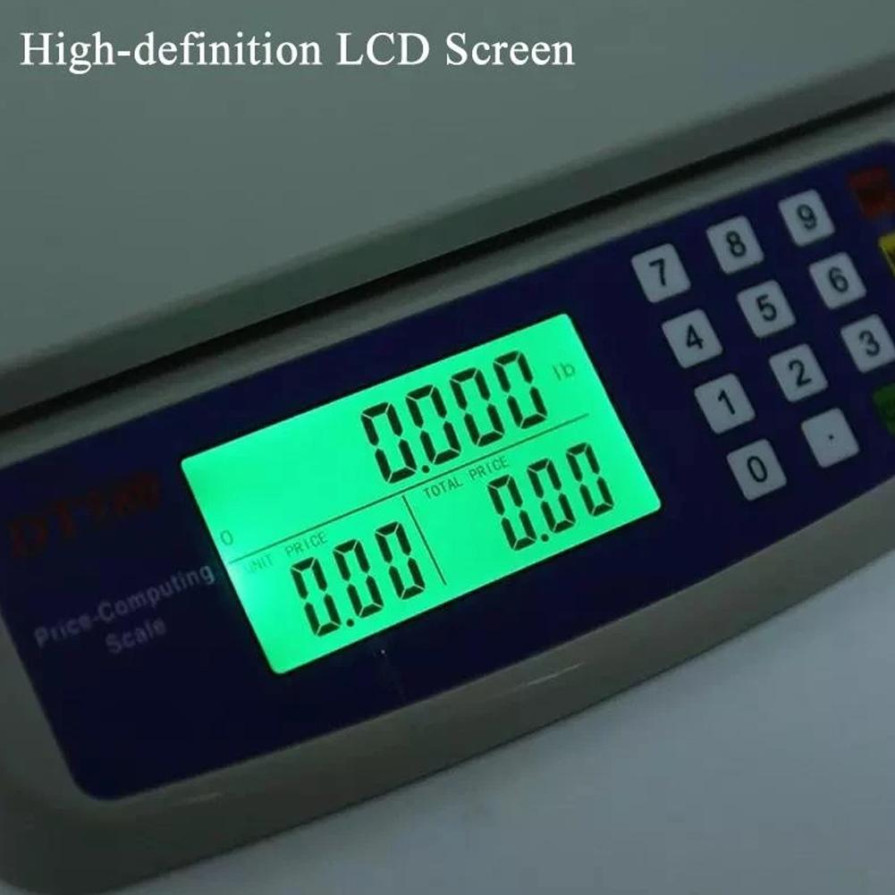 30kg/1g Large Digital Kitchen Scale with Tare Function Commercial Food Scale Price Computing Scale for Meat Vegetables