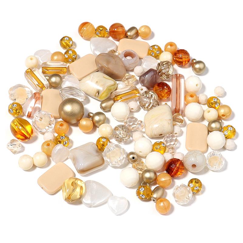 50g/bag Candy Color Mixing Style Acrylic Beads for Jewelry Making DIY Handmade Bracelets Necklace Phone Key Chain Accessories