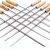 Chicken Beef Vegetable Sticks Stainless Steel Bamboo Handle Turkish Kebab Sticks Skewew BBQ Skewers Kabab Maker