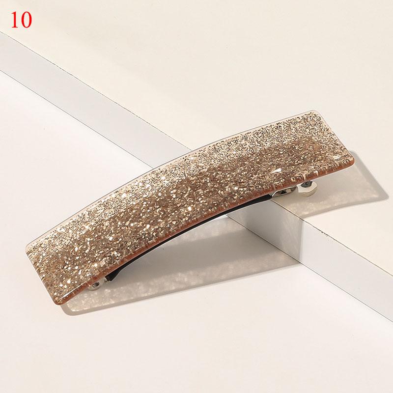 Vintage Quadratische Haarnadel Geometrisch Glitzer Haarspange Metall Harz Seiten Haarnadel Bunte Feder Haarspange für Mädchen Haaraccessoire