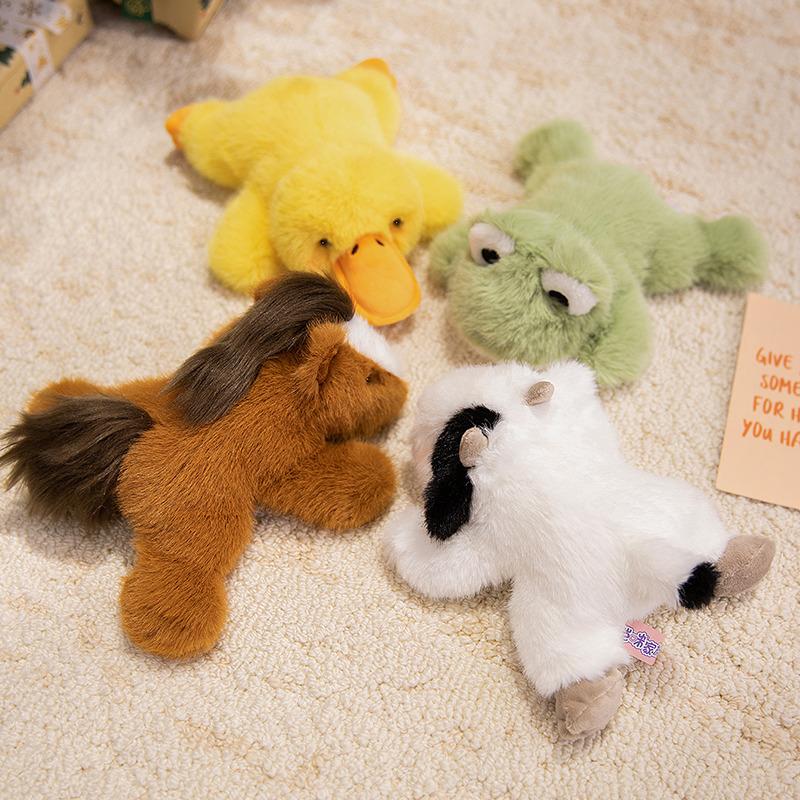 Cute Little Animal Pony Frog Doll Plush Toy Cow Doll Child Company Soothing Doll
