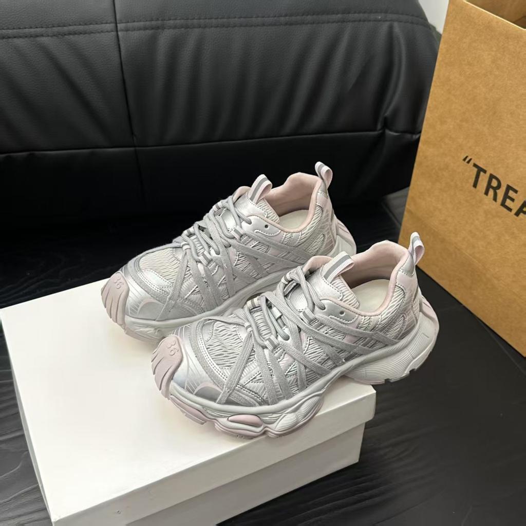 Thick-soled straps mesh dad shoes women's spring 2025 new fashion versatile height-increasing couple casual shoes