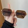 Metal Polygon Small Frame Fashion Sunglasses with UV Protection - Retro Kuaishou Street Style