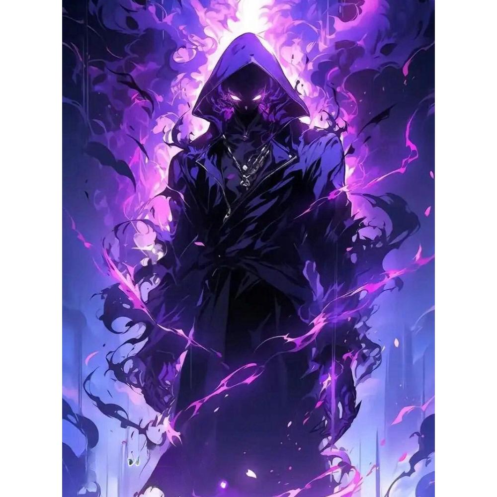 

Аніме Solo Leveling Повна кругла дриль Алмазна живопис Мистецтво Сон Джинву Король Мурах Мозаїка Ручна робота Домашній декор Без рамки Round 50x70cm