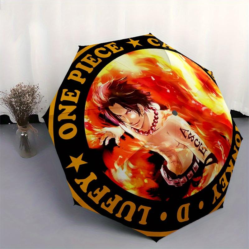 ONE PIECE Monkey D. Luffy Caoster T-ShirtUmbrella, Portable 3-Fold Compact Umbrella for Men & Women Gift