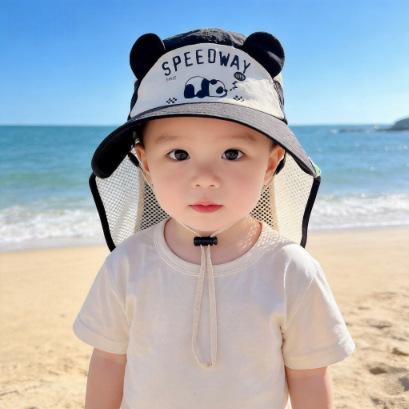 New sun protection hat summer UV protection sun hat boys and girls baby sun hat big eaves bucket hat cool hat