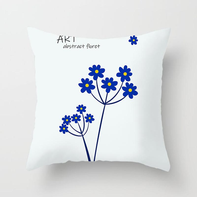 

Новая скандинавская абстрактная наволочка с цветочным принтом для дома, прикроватная, на диван 45 * 45Cm (without pillow core)