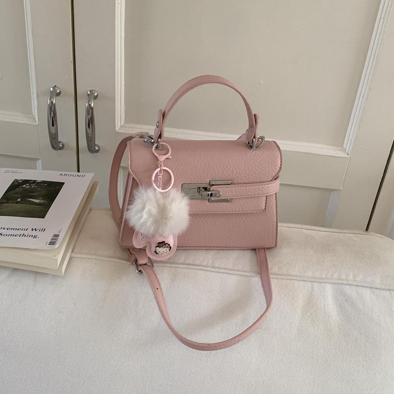 Elegant Commuting Bag for Work with A Chic Kelly Bag Style, Single-shoulder Cross-body Design.