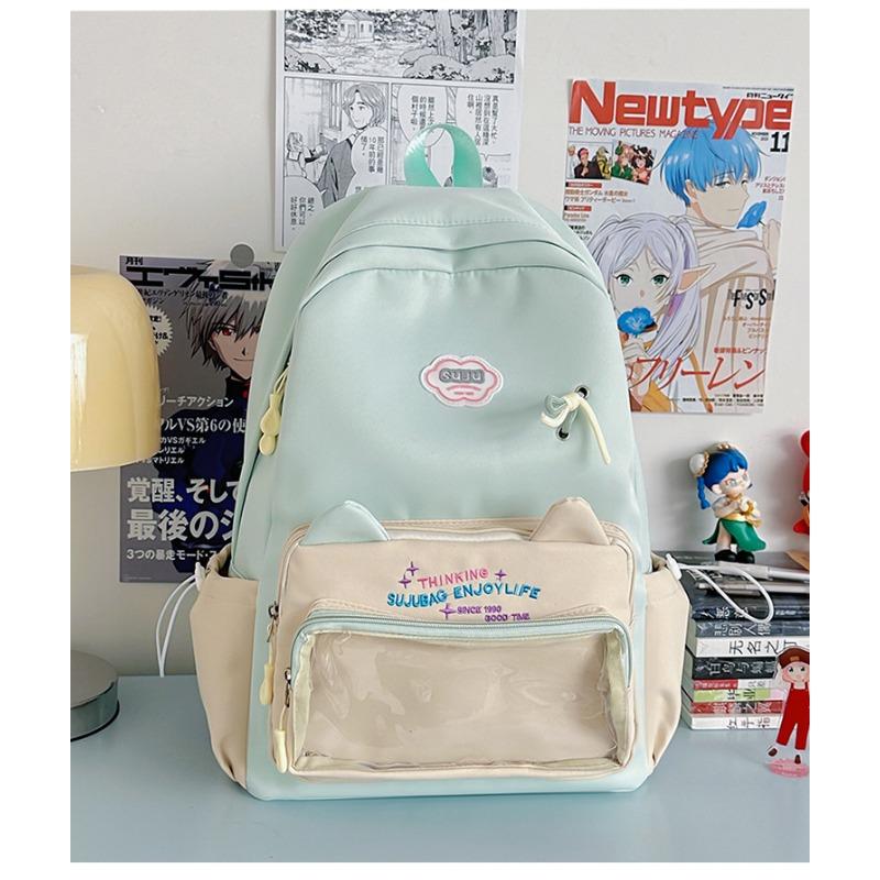 The New Schoolbag Is High-value, Fresh and Sweet, College-style Backpack, Light Travel and Large-capacity Backpack for Junior High School Students.